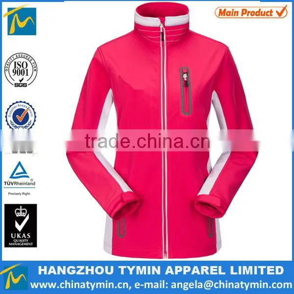 Women White and Red Waterproof Softshell Jacket photo-2