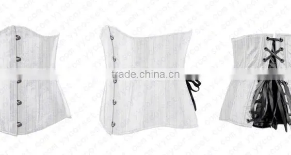 Hot Sale Heavy Brocade Fabric Full Steel Boned Tight Lacing Back Support Corset photo-4