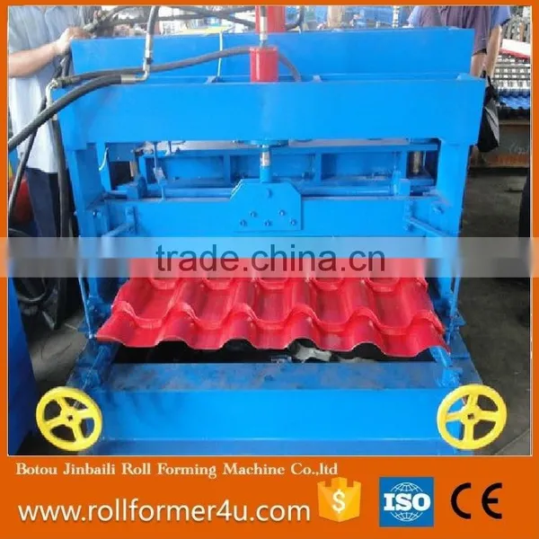 Building Machine Glazed Tile Aluminum Steel Roof Tile Roll Forming Machine Glazed Tile Roll Forming Machine Exported Nigeria photo-3