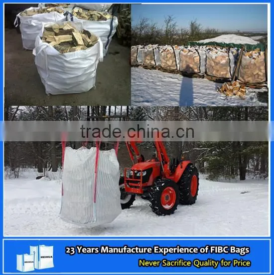 pp Woven Fabric Firewood Big Bag Wholesale Factory Approved by ISO, CQC, SGS