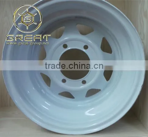 Steel Material of White Trailer Wheels photo-4