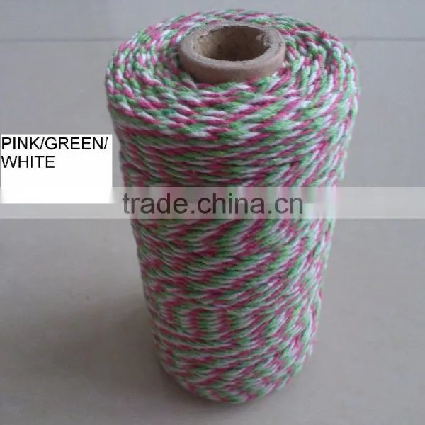 Lemon Green White Cotton Baker Twine for Gift Packing photo-2