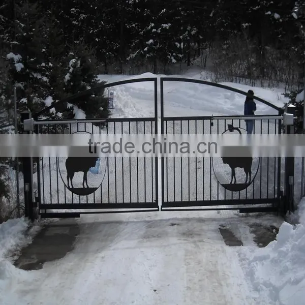 Custom Height and Colors Steel Main Gate Designs Electrostatic Spraying photo-2