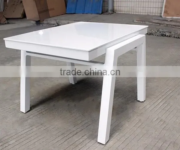 Outdoor Funiture White Aluminum Coffee Table photo-2