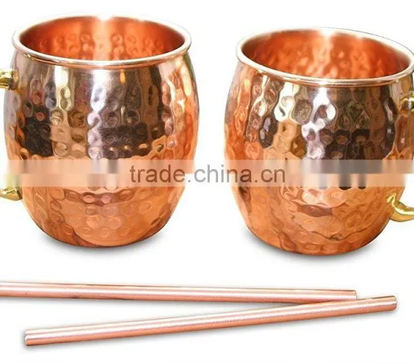 Moscow Mule Hammered Copper Barrel Mugs, Solid Copper Beer Mugs, Copper Drinking MugsOLID COPPER MUGS MANUFACTURER INDIA photo-2