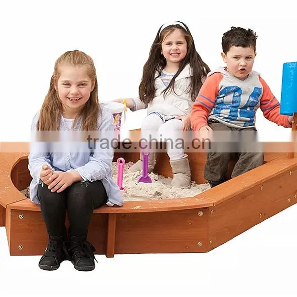 Boat Sandpit, Garden Outdoor Wooden Sandbox photo-4