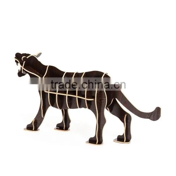 3D Creative Design Tiger Shape Wooden Shelf ,Nice Lively Animal Home Decoration Sets photo-6