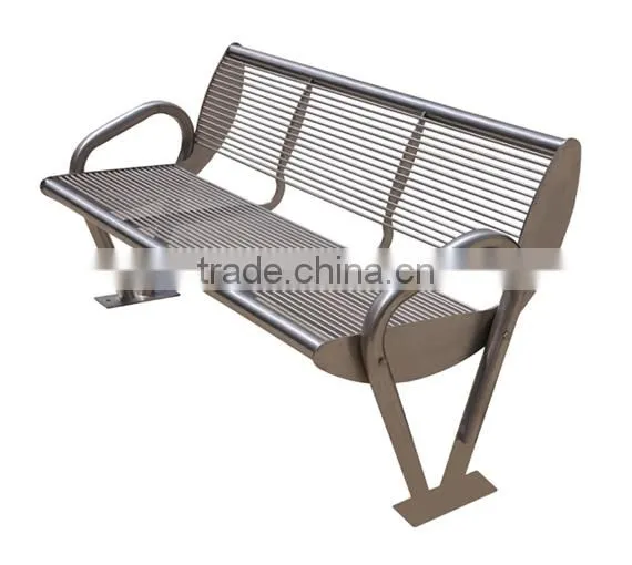 Outdoor Stainless Steel City Street Waiting Bench photo-4