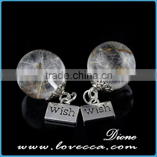 Exquisite Real Dandelion Seeds Flower Pendant Necklace Jewelry photo-2