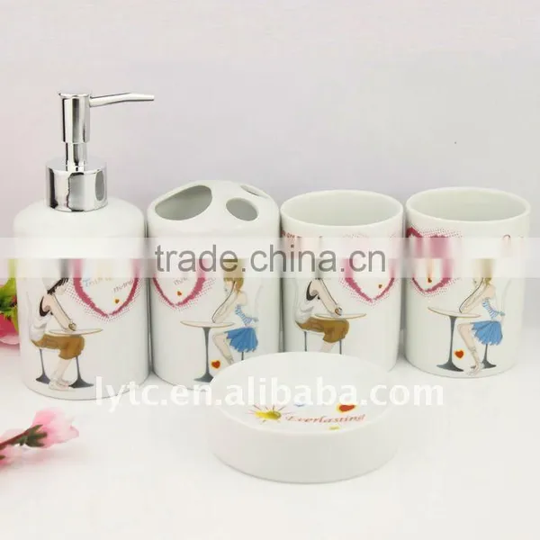 5pcs Ceramic Bathroom Accessories Set photo-2