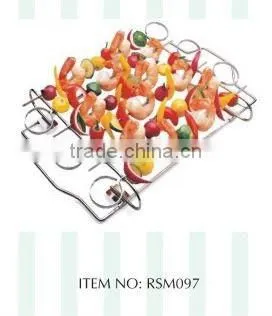 BBQ GRILL KABOB RACK SET