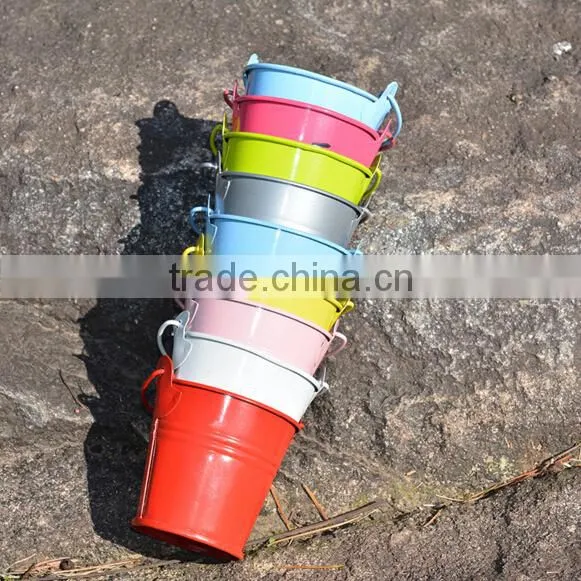1L 2L 3L Small Galvanized Metal Bucket / Galvanised Metal Zinc Bucket Pail photo-2