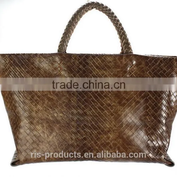 New Model Ladies Woven Handbag With Long Strip