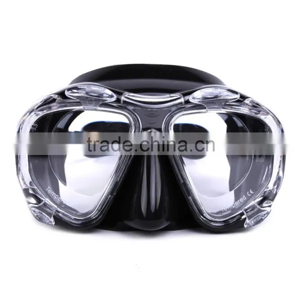 Silicone Diving Mask With 4 Tempered Glass Windows photo-2