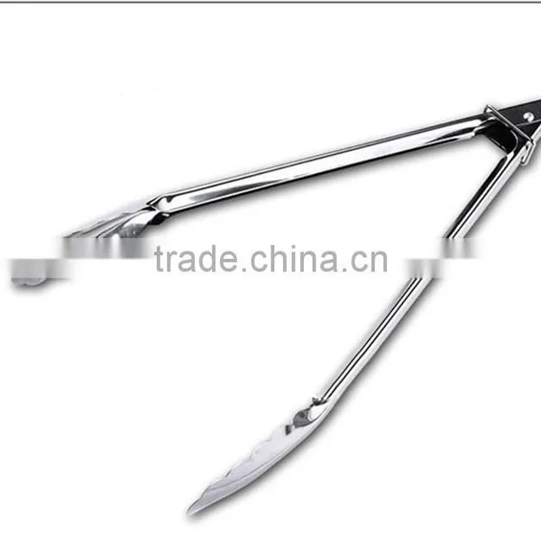 Kitchen Utensil 9'' 12'' Salad Vegetable Bread Food Tong Stainless Steel Food BBQ Tongs photo-4