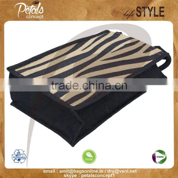PP Laminated Jute Two Bottle Wine Bag With Padded Rope Handle photo-5
