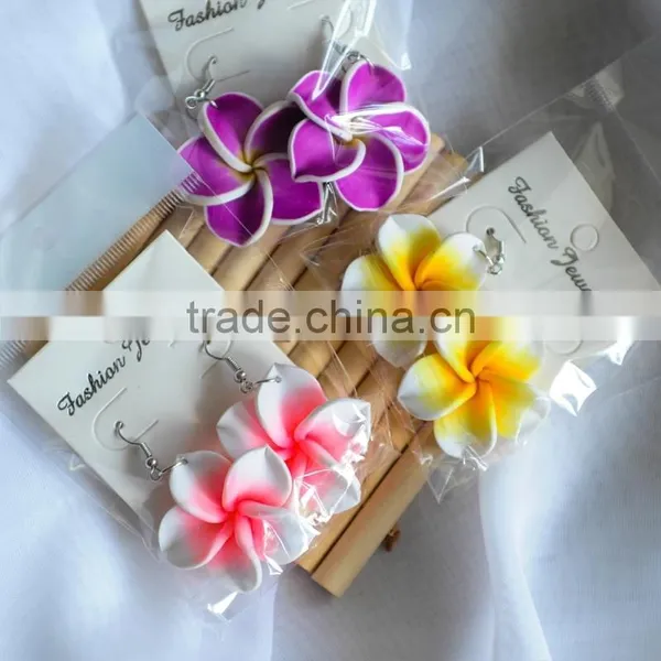 Hot Sell Hawaiian Plumeria Flower Earring Designs for Women photo-4