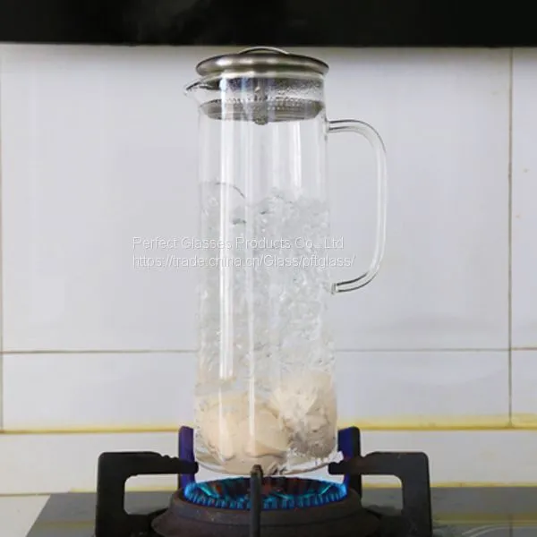 Water Bottle Wholesale Glass Bottle Wholesale Water Jug Glass Decanter Glass Bottle for Kitchen Resturant and Hotel photo-4