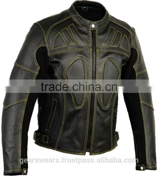 Mens Leather Motorbike Jacket photo-2