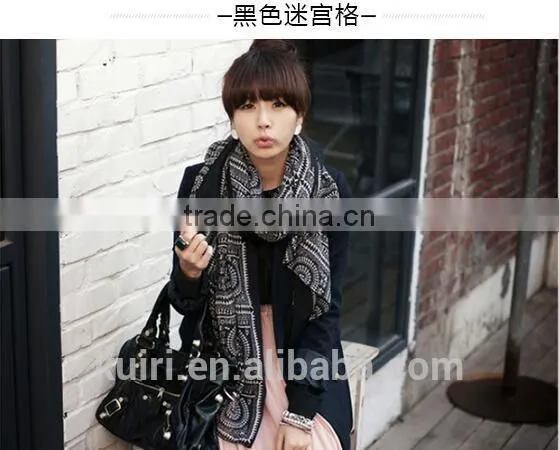 2016 Fashion Women Chiffon Scarf Summer New Peony Printing Elegant Lady Shawls Scarves Silk Scarf 8 Colors 170*80cm photo-5