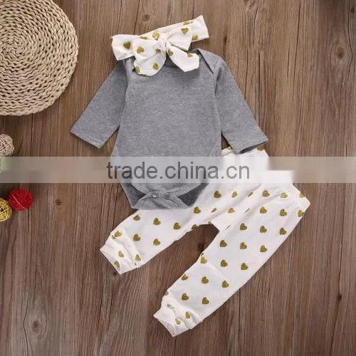2017 Autumn Baby Boy Clothes Cotton T-shirt+Pants Newborn 2pcs Suit Baby Girl Clothes photo-2