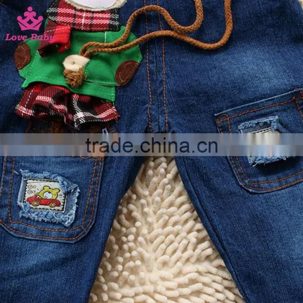 2015 Hot Sale Baby Jeans Children Denim Overalls Kids Carton Bear Fashion Jeans photo-5