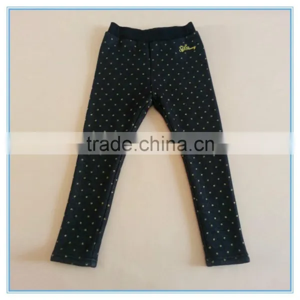 OEM Children Girls Winter Leggings, Children Fashion Winter Pants Plain Pants, Elastic Waist Leggings photo-2