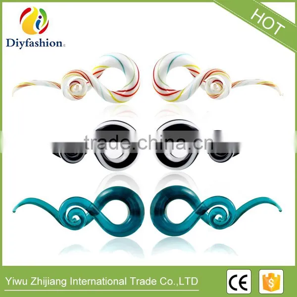 Colorful Glass Snail Ear Plug Fashion Body Piercing Jewelry photo-6