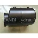 Black 225mm 4L Metal Hydraulic Oil Tanks With 178 178mm Bottom Size