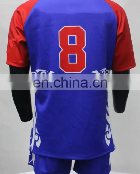 High Quality Durable Tear Resistance 100% Polyester Custom Sublimation Rugby Jersey photo-2