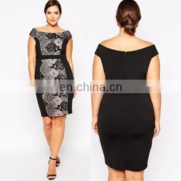 Off Sholder Pencil Prom Dress for Fat Women