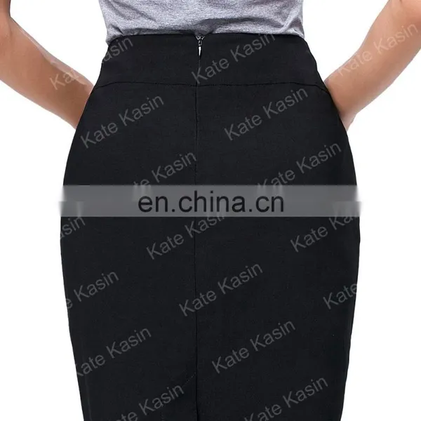 Kate Kasin Occident Women's OL High Stretchy Hips-Wrapped Pencil Skirt 24" KK000275-1 photo-5