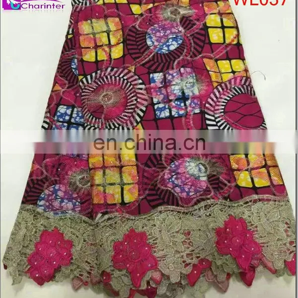Wax Print Fabric African African Wax Prints Fabric 6 Yards Wax Lace WL035 photo-3