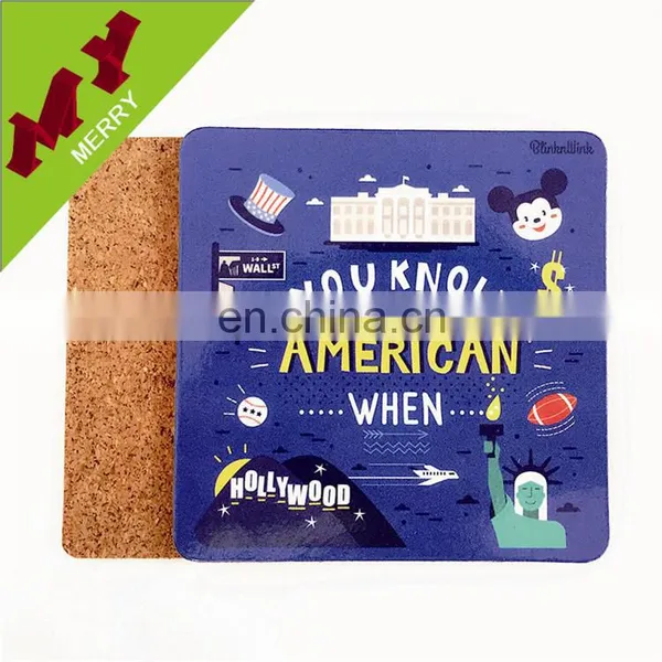 China Factory Outlet Blank Wood Coaster With Cork photo-4