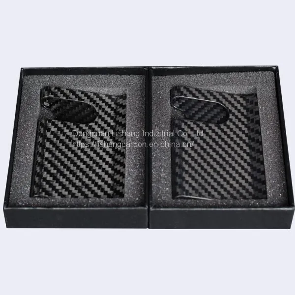 RFID Carbon Fiber Slim Wallet Money Clip Minimalist Front Pocket Wallet Business Credit Card Holder photo-5
