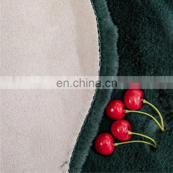 Small Modern Soft Orange Black Brown Bed Animal Fluffy Area Fur Floor Rugs photo-4