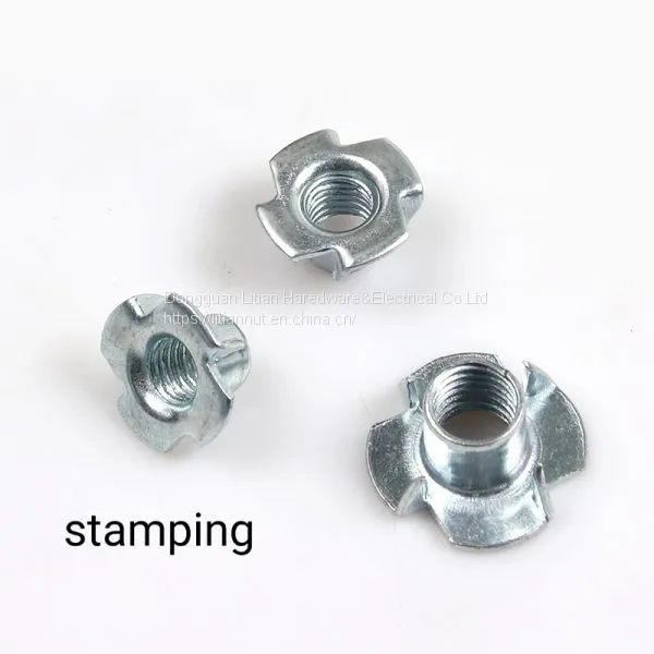 Carbon Steel DIN1624 T-slotted Zinc Plated m8 Thumb t Nut Four Claw 4 Prong Insert Tee Nuts for Wood Furniture photo-5