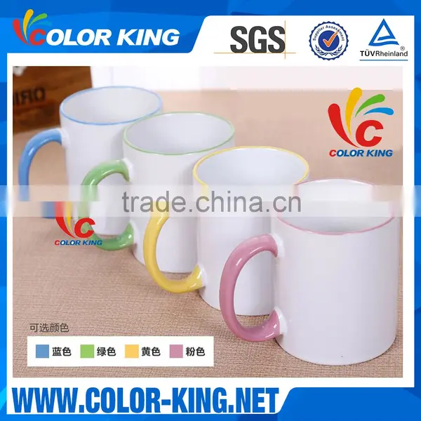 Manufacturer Wholesale Sublimation 11oz Top Grade Rim Colourful Mug photo-6