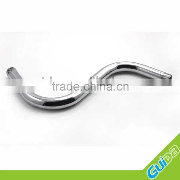 Brass Polished Chrome Solid Brass S-Shaped Shower Arm photo-5
