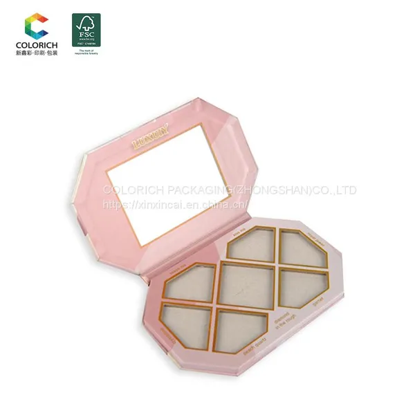 Diy Eyeshadow Palette Phone Custom Empty Magnetic Makeup Folding Cardboard Container Packaging Box Anylady Eye Shadow Palette photo-4