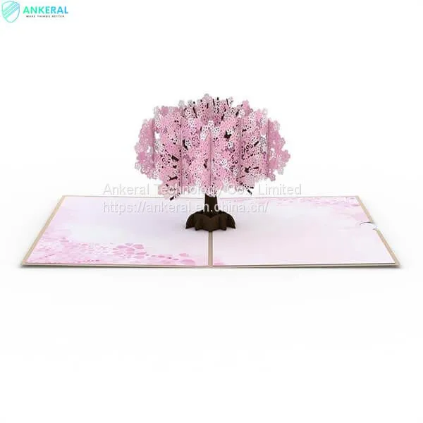 2022 Best Sellers Cherry Blossom 3D Pop-up Cards Birthday Greeting Cards for Mom photo-2