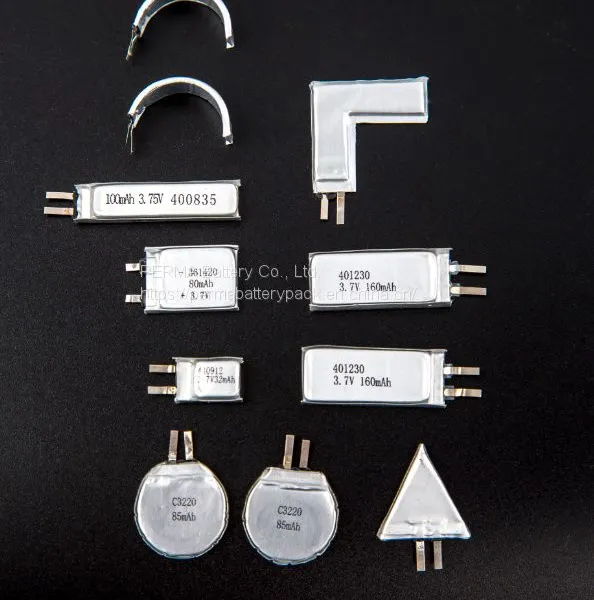 Ultra Thin Small Curved Rechargeable Lithium Polymer Battery Customized for Smart Wearable Technology photo-2
