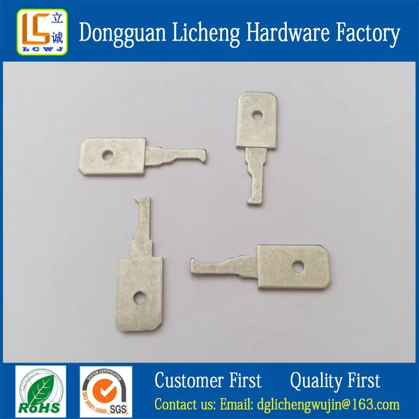 Tin Plated Copper Terminals, Connector Joint Terminals, and Cold Junction Terminals for Electronic Components. You Can Choose Copper or Brass Material, and Customize the Mold According to the Customer's Design Size.