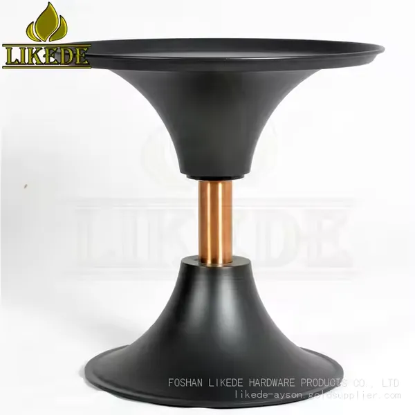 Modern Metal Black Cast Iron and Aluminium Alloy Coffee Tea Table Featuring Steel Legs photo-3