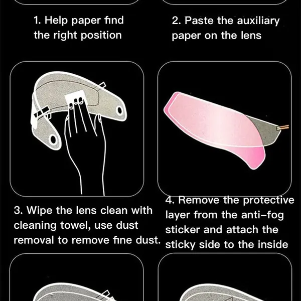 Super Clear Vision Anti Fog Helmet Inner Using Film With UV Protection and OEM Design Pack photo-4