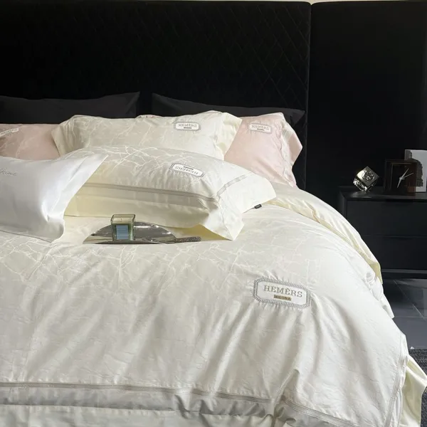Ultra-Soft 100% Natural Cotton King Bedding, Modern Solid Color Skin-Friendly Sheet Set photo-3