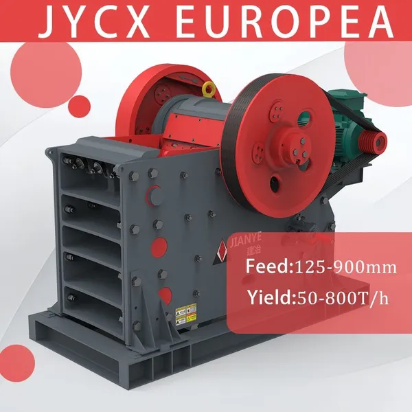 JYCX145 Промышленный европейский челюстной дробилка для обработки большого объема гранита, известняка и твердых пород в горнодобывающей отрасли
