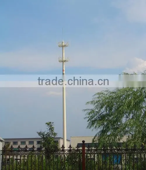 Telecommunication Steel Pole, GSM Communication Tower With Galvanization and Powder Coated photo-3