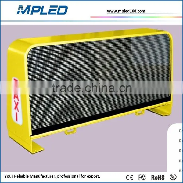 Outside Small Build Dynamic Rental LED Display Waterproof For Taxicab Roof Silver Top Taxi Quality High