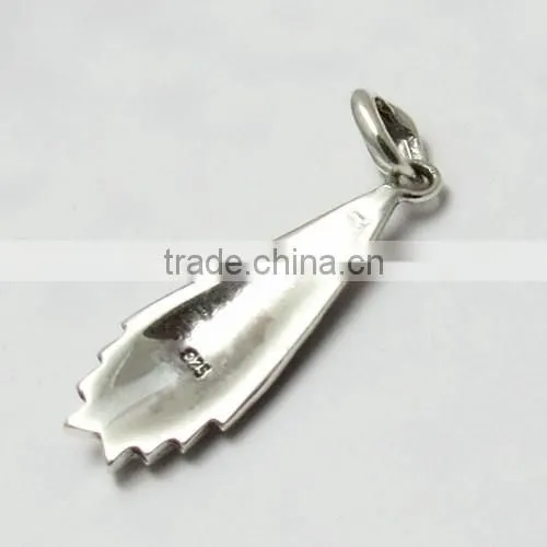 Delicate Marcasite Black CZ Pendant, Fancy Silver Jewellery, Gemstone Silver Jewellery photo-5